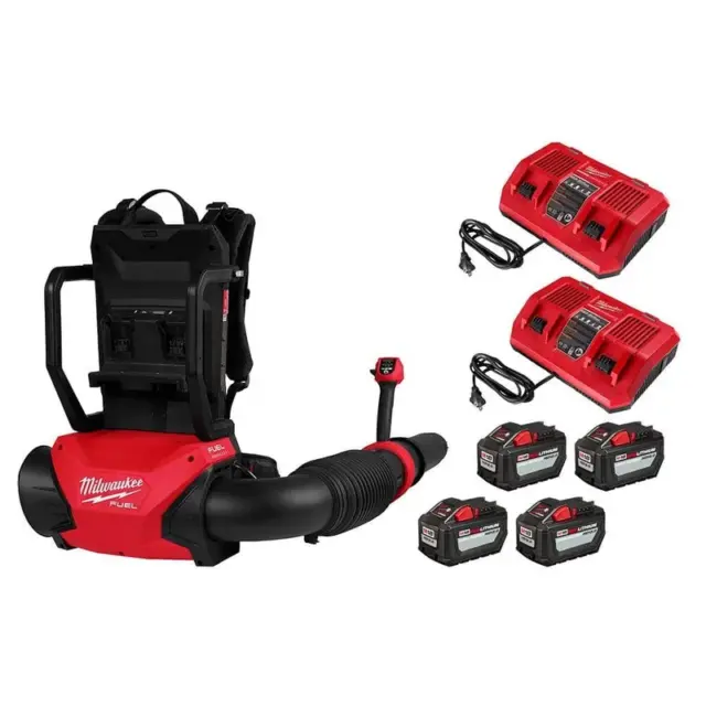 Milwaukee 3009-24HD — Backpack Blower Kit with Four 12Ah Batteries