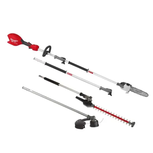 Milwaukee QUIK-LOK Pole Saw, String Trimmer & Hedge Trimmer Bundle