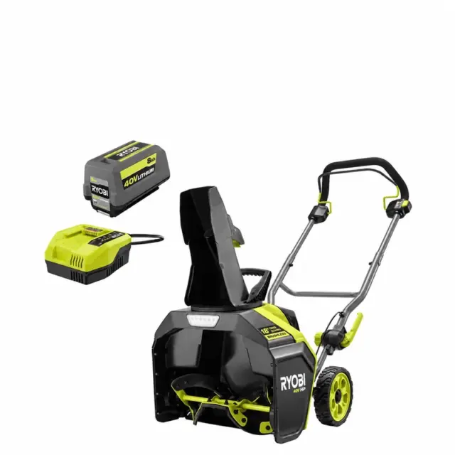 RYOBI RY40HPSN01K — 18-Inch Cordless Snow Blower with 8Ah Battery