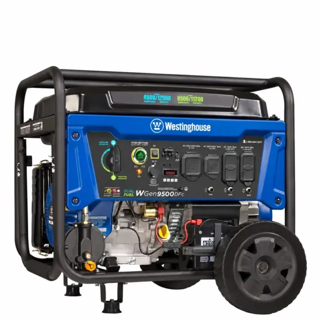 Westinghouse WGen9500DFc — Dual-Fuel Generator with 50A Outlet