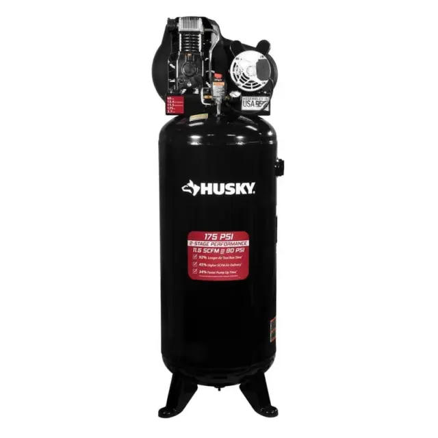 Husky C603H — 60-Gallon, 3.7 HP Stationary Air Compressor