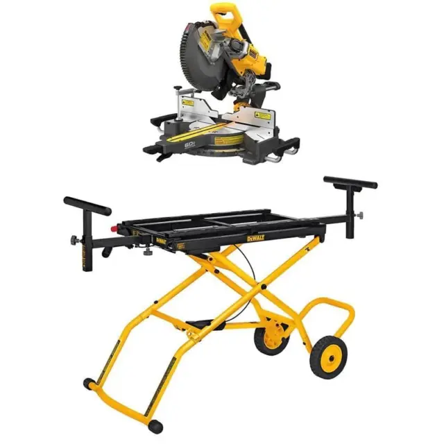 DEWALT DCS781B Miter Saw & Rolling Stand — Batteries Not Included