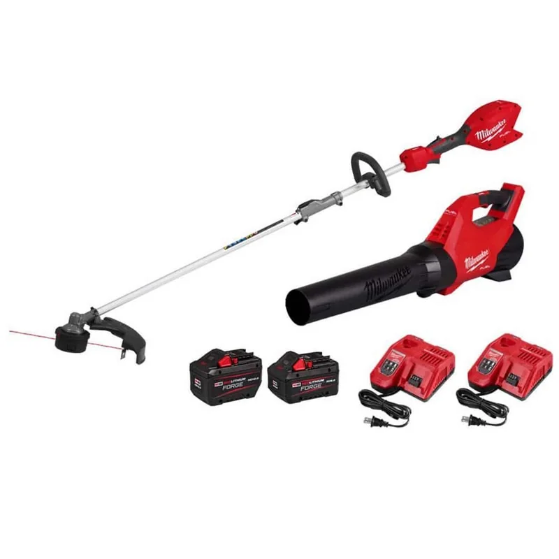 Milwaukee M18 FUEL Blower & String Trimmer Kit — Two Batteries — product photograph