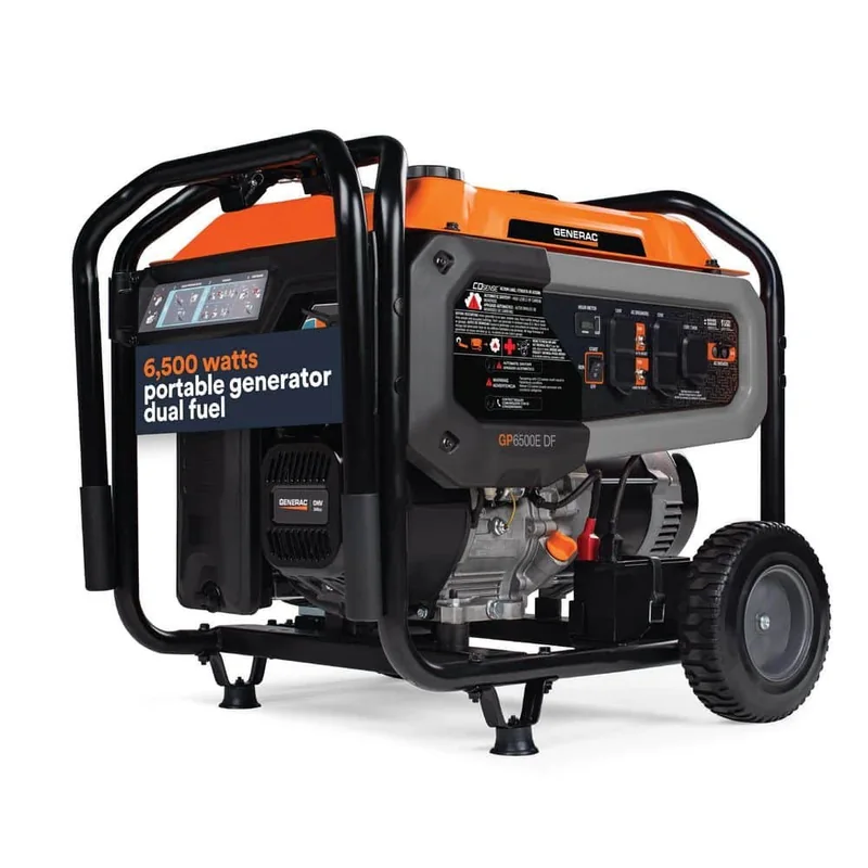 Generac GP6500E 81531 — Dual-Fuel Portable Generator, Electric Start — product photograph