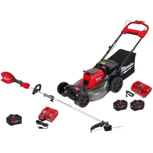 Milwaukee M18 FUEL 21-Inch Mower & String Trimmer Kit — Three Batteries