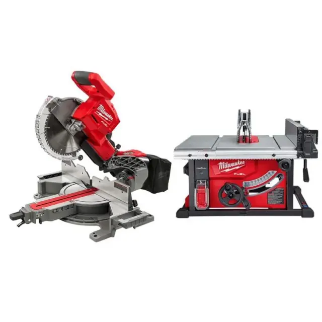 Milwaukee M18 FUEL 10-Inch Miter Saw & 8¼-Inch Table Saw Bundle